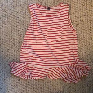 Anthropologie Striped Peplum top